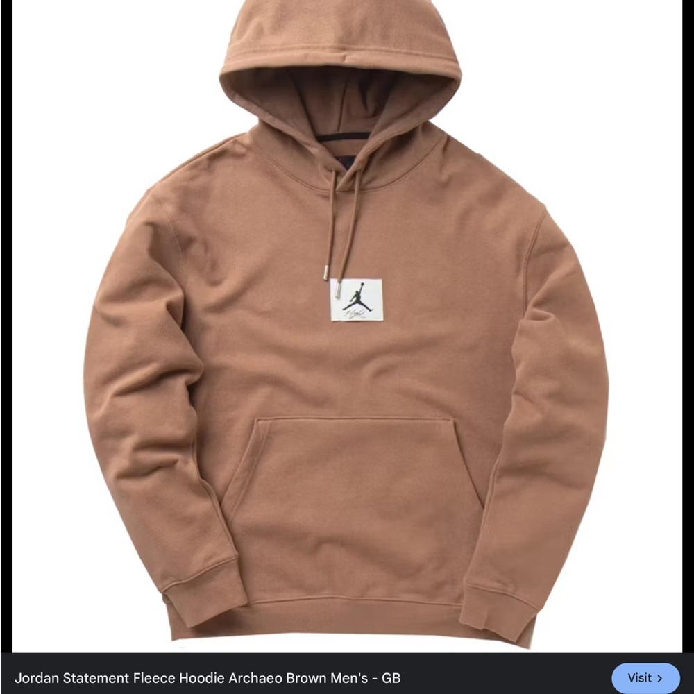 Jordan Men's Brown Fleece Hoodie